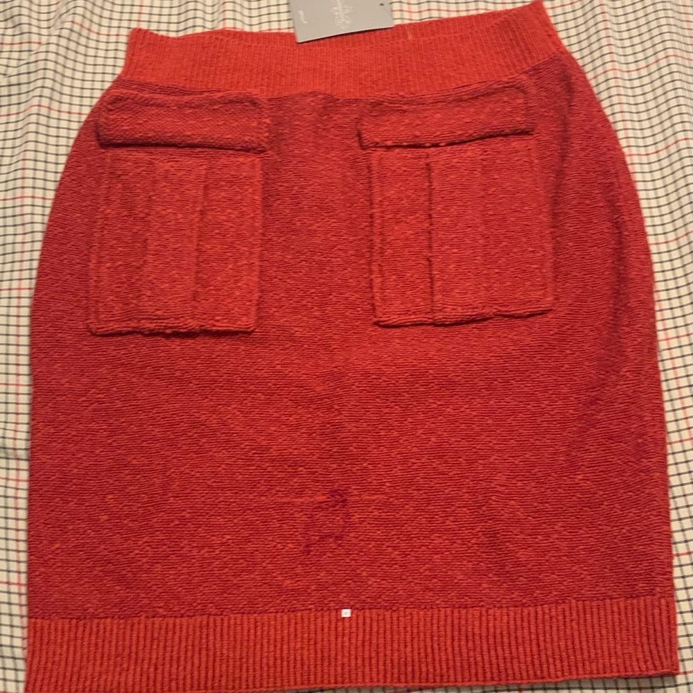 Orange wool skirt